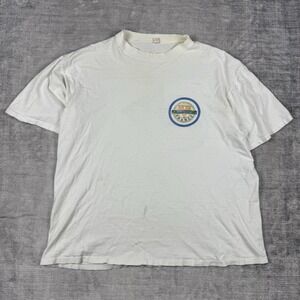 Vaurnet France Shirt Mens Large White Vtg 80s Volleyball Single Stitch Beach